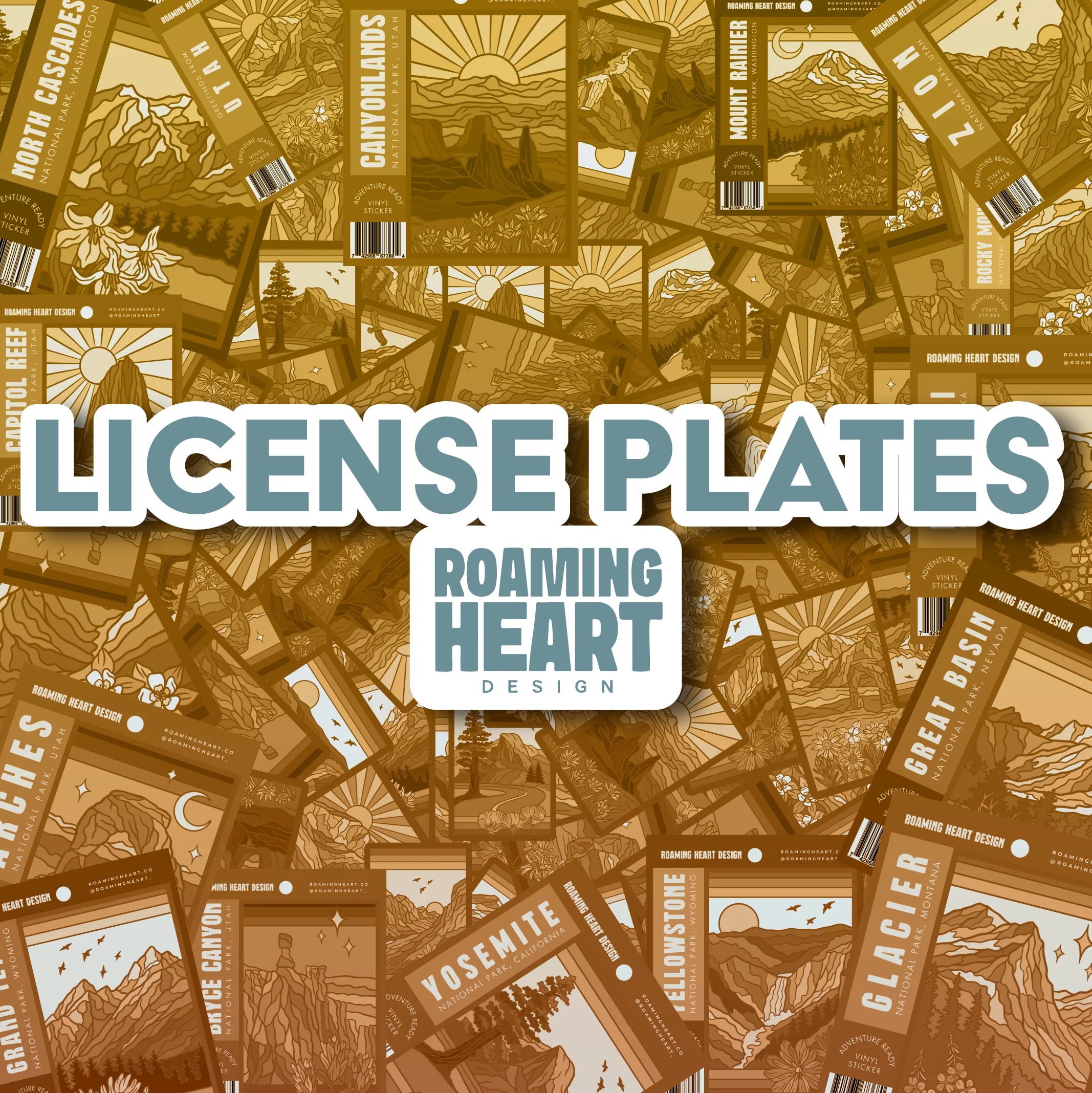 Roaming Heart License Plates