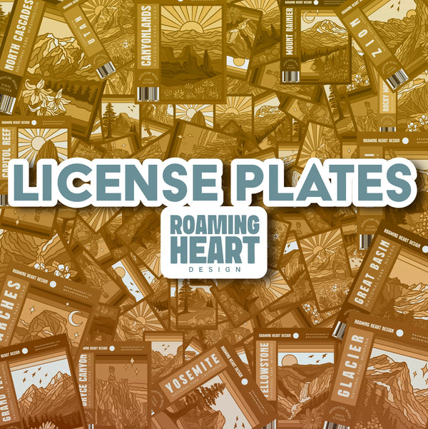 Roaming Heart License Plates