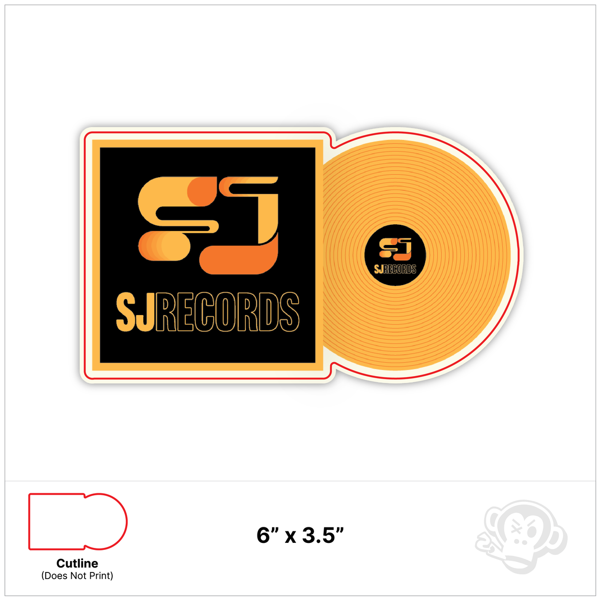 SJ Records Vinyl Large - Monkey Studios 6x3.5