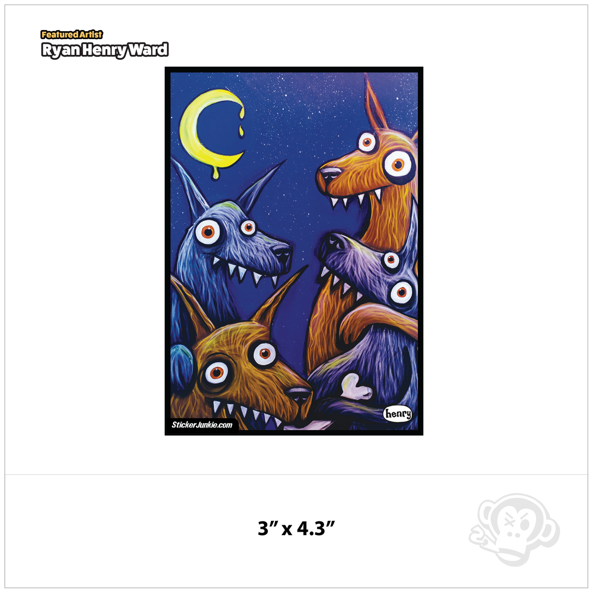 Howling At The Moon - Henry Ward 3x4.3